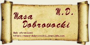 Maša Dobrovocki vizit kartica